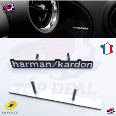 2 Autocollants Emblème Harman Kardon Métallisés - Neufs - Pour Enceintes/Caissons