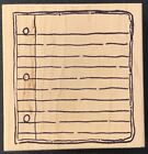 Rubber Riot Loose Leaf Lined Paper Rubber Stamp