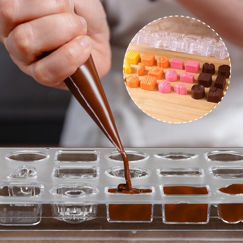 2PCS Chocolate Moulds Polycarbonate 2 Styles Mold for Candy Pudding Making - Picture 7 of 8