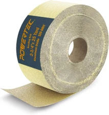 4RA1132 Longboard Continuous Roll 2-3/4” by 25 Yard Sanding Paper, Gold 320 Grit