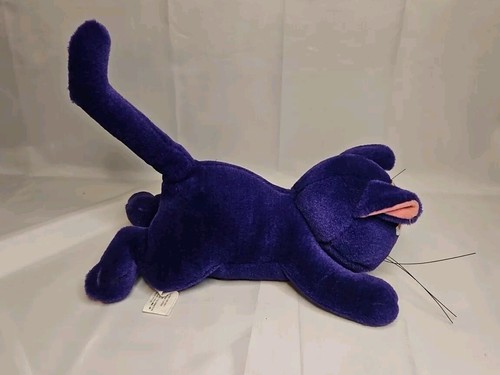 Vintage Sailor Moon Luna Purple Cat Plush 1996 DOES NOT Meow Or Play A Song 12'' - Picture 4 of 4
