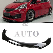 For Honda Fit Jazz Front Bumper Lip Spoiler Lower Splitter Glossy Black Body