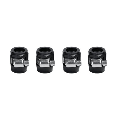 Flexible Rubber Hose Clamps 6AN Finisher Clamp for 3/8 Fuel/Gas/Oil Hose 4PCS