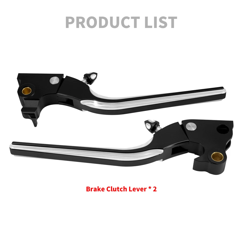 Black Brake Clutch Levers Fit For Harley Sportster Iron 883 1200 XL 48 72 14-24 - Image 2 of 4