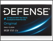 Defense Soap 4.2 Oz Antibacterial Bar - 100% Natural Tea Tree and Eucalyptus Oil