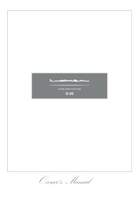Operating Instructions For Luxman D-08