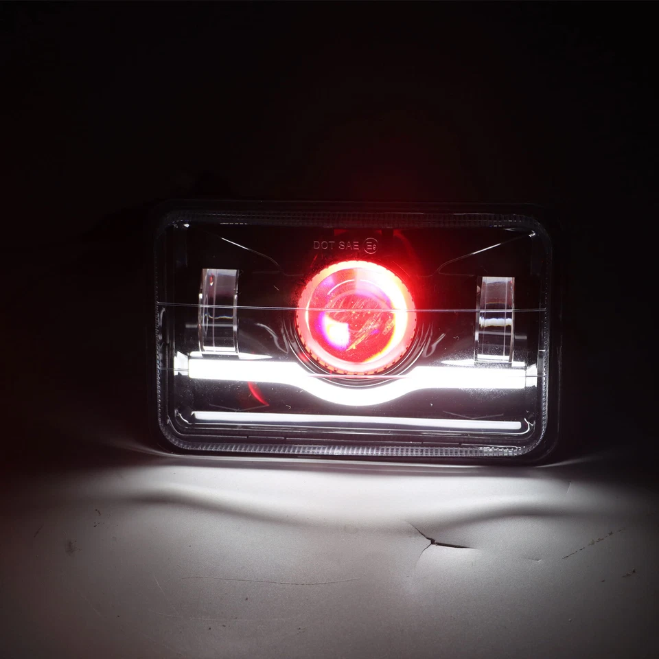 2x Faros LED Fit Pontiac Firebird 1991-1997 Trans Sport 4x6" haz alto/bajo DRL Foto 4 de 4