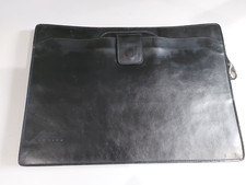 Texier Briefcase Laptop Bag Black Leather Excellent  Condition  Attache Document