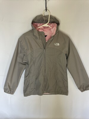 The North Face Jacket XL (18) Gray/ Pink Fleece Liner Dryvent Raincoat 