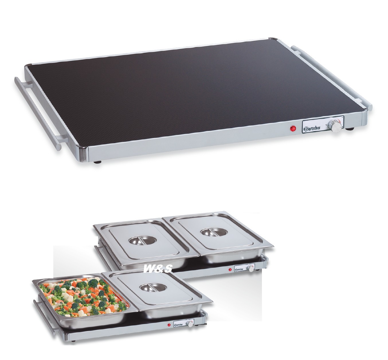 Große Elektro Warmhalteplatte Wärmeplatte Glasoberfläche 67 x 55 cm Gastronomie