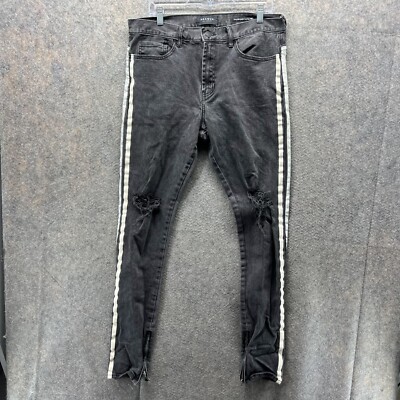 Pacsun Jeans Men 34x32 Adult Black White Denim Stacked Skinny