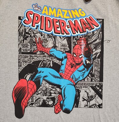 Marvel The Amazing Spider-Man Gray T-Shirt Size L New with Tags 