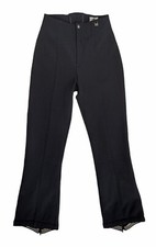 NILS Skiwear Ski Pants Ankle Zip Stretch Black Womens 25x29 Size 6