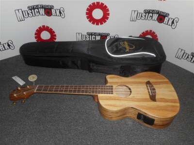 NEW Oscar Schmidt OU8TLCEK Spalted Maple Cutaway A/E Tenor Ukulele & Gig Bag! A6