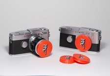 Red Olympus Pen F/FT/FV Lens Caps - Front, Rear, Camera Caps - 3d Printed