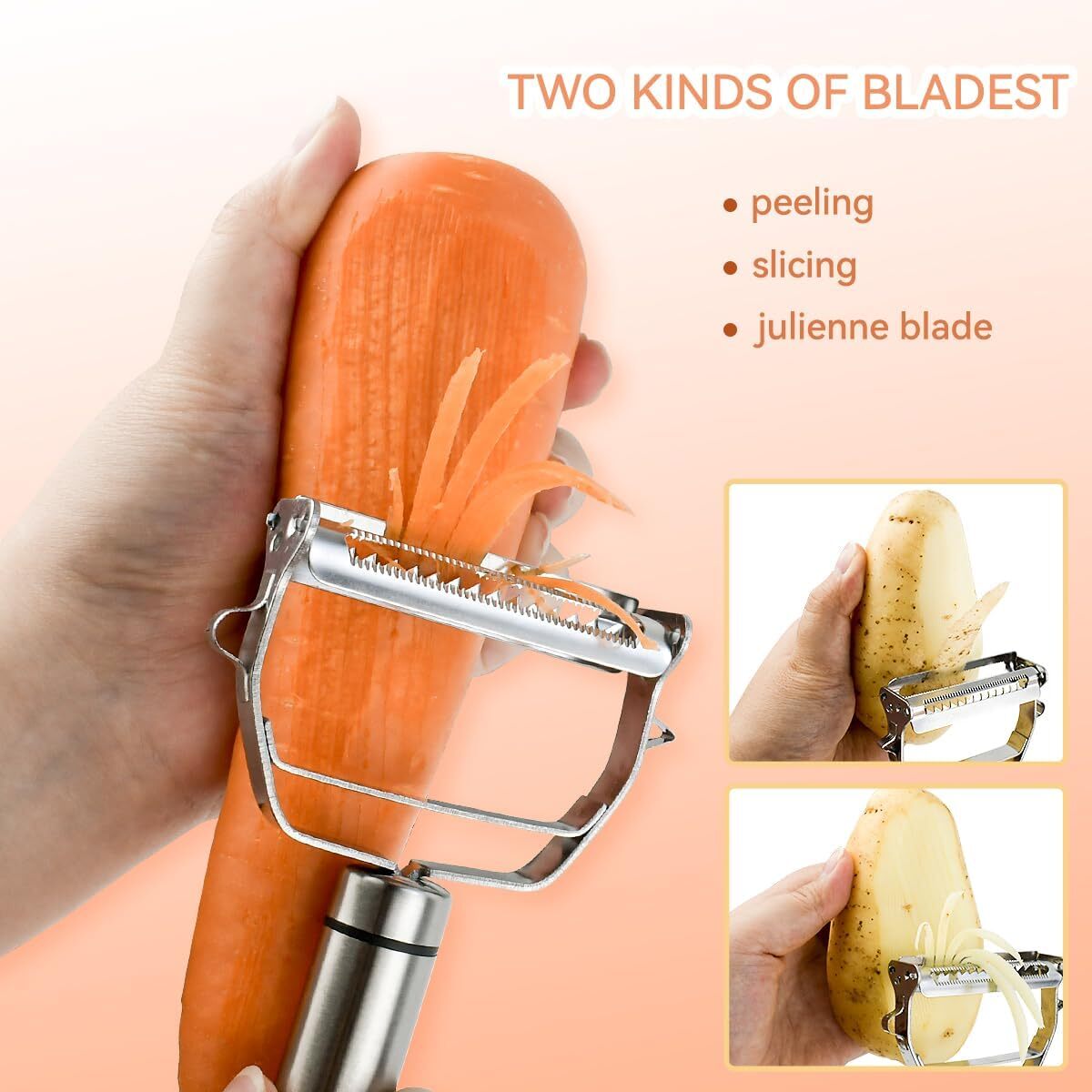 Stainless Steel Potato Peeler Vegetable Grater Fruit Slicer Carrot Cutter Tools