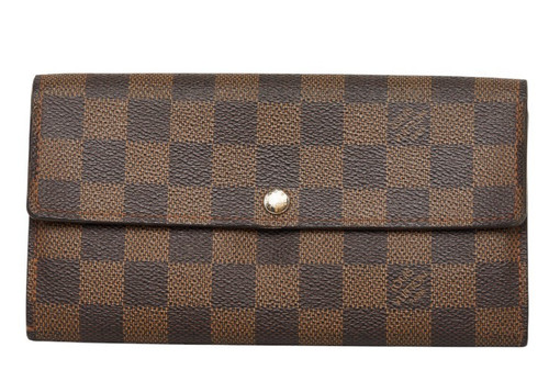 Louis Vuitton Portefeuille Sarah Damier Ebene Long Wallet N61734 LV