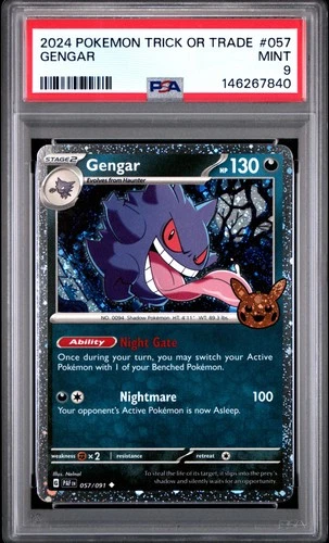 2024 POKEMON TRICK OR TRADE #057 GENGAR PSA 9