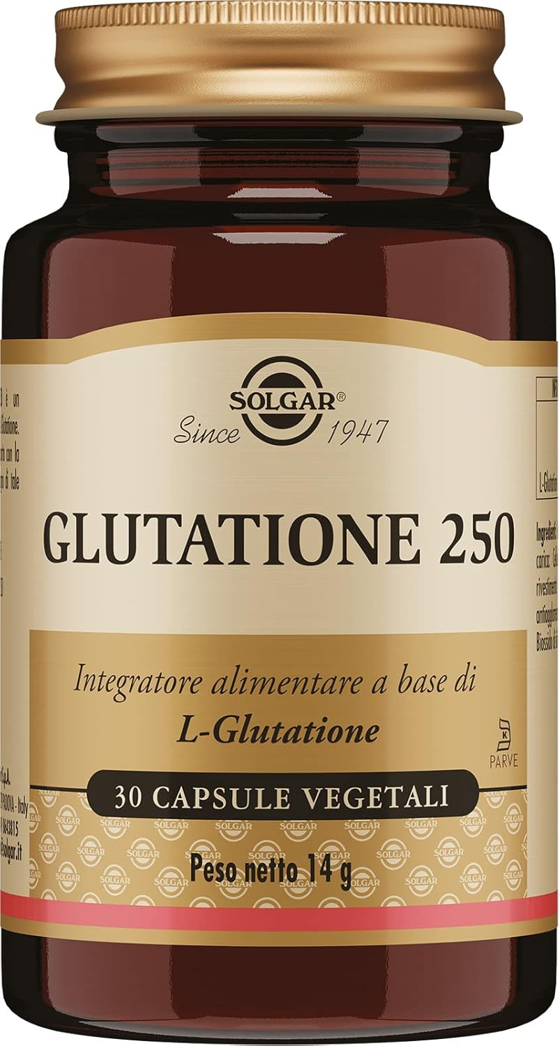 Integratore Glutatione 250 mg - 30 Capsule Detox per Energia e Pelle