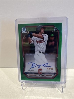 Riley Nelson 2026 Bowman Chrome 1st Bowman Green Refractor Auto /99