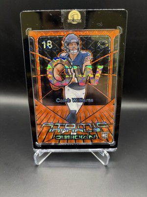 2024 Panini Obsidian #11 Caleb Williams Atomic Initials Orange Mosaic