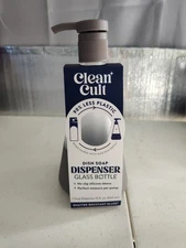 Clean Cult Hand Soap Glass Dispenser Pump 15 oz Taupe/Grey
