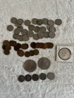 VINTAGE US Coin Lot of 26 Buffalo Nickels 21 Wheat pennies mustang club token