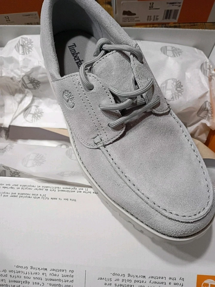 Мужские Timberland подлинный повседневный Oxford Prem.  Lt серый замшевый цвет размер 9,0 - Изображение 2 из 4