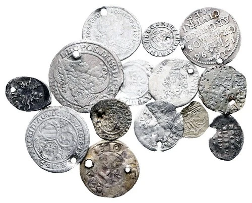 EUROPE ** 14 coins lot ** MOLDOVA/WALLACHIA, AUSTRIA, POLAND, RUSSIA ETC ** sv6