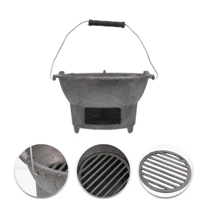 Barbecue Poêle Outil de camping Portable Cast Fer Bbq Grill pour l'extérieur