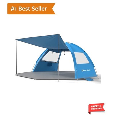 Beach Tent Sun Shelter with Canopy, Easy Setup + UV Protection Sun Shade for ...