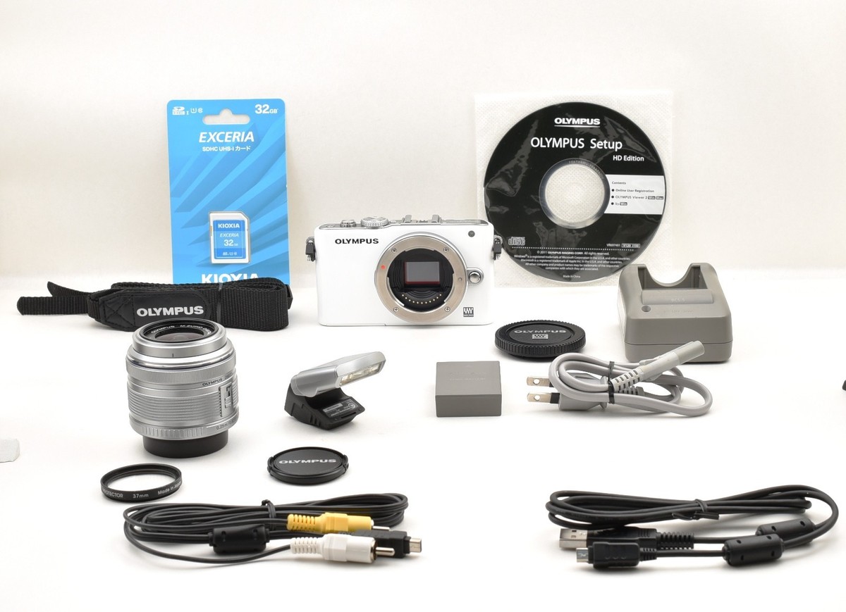Near Mint】OLYMPUS PEN E-PL3 Digital Camera (White) From Japan (US