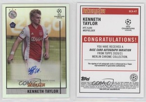 2020-21 Topps Merlin Collection Chrome UCL Kenneth Taylor #BCA-KT Rookie Auto RC
