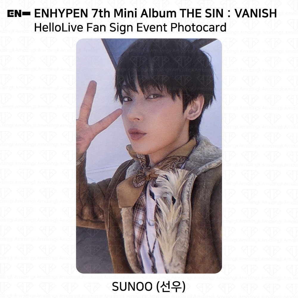 ENHYPEN THE SIN VANISH HELLOLIVE トレカ コンプ Enhypen 7th Mini The Sin : Vanish HelloLive 2nd VC Event Photocard