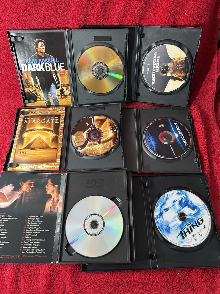 Kurt Russell 9 DVD Lot Soldier Dark Blue Tomahawk Tango Cash Thing New York - Image 3 of 4