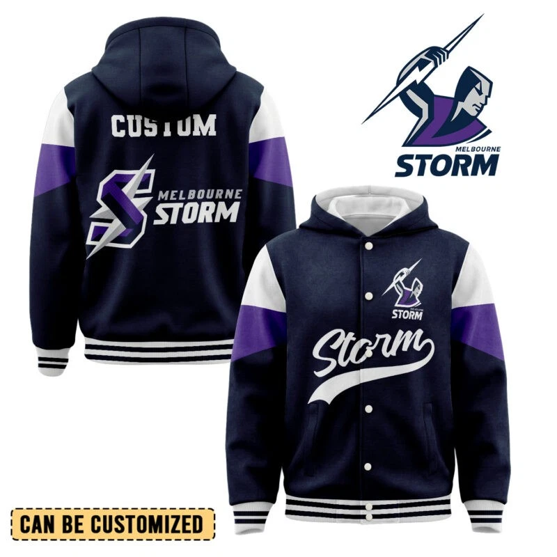Melbourne Storm Personalized Hoodie Baseball Jacket Gift For Fans
Opens in a new window or tab
