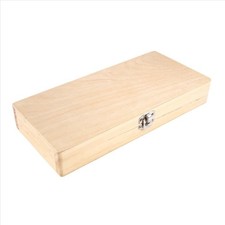 Wooden Microscope Slide Box - Holds 50 Slides, Numbered Slots, Secure Lid 50pcs