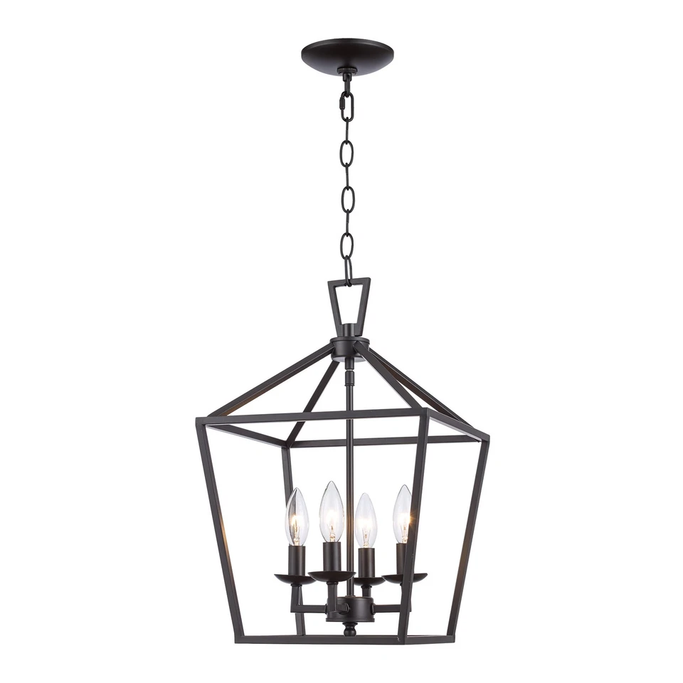 Trans Globe Lighting 10264 Lacey 4 Light 12"W Pendant - Black - Image 2 of 4