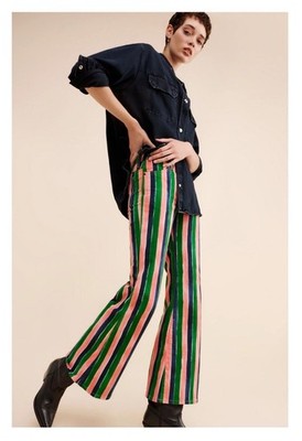 NWT Free People Wrangler The Wanderer 622 High Rise Jeans FLARE MULTI Sz 28/32