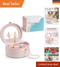 Lavendelrosa Schmuckkasten mit drehender Ballerina & DIY Aufkleber für Mädchen