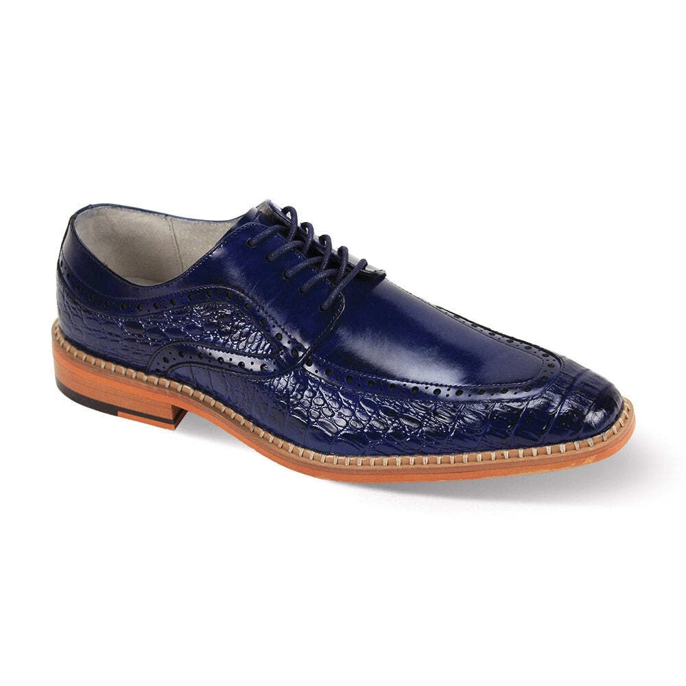 Giovanni Conti Blue & Black Men\'s Velvet Lace Up Oxford EU 40 US 7 Giovanni Conti Oxford shoes for Men | Online Sale up to 87  main image 4