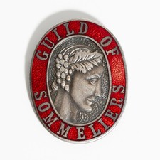 Antique Guild Of Sommeliers Enamel Oval Badge, Unmarked