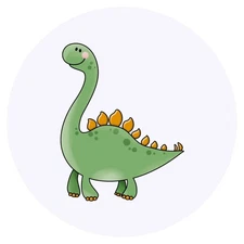 24 x 'Dinosaur' Stickers - for Crafts, Scrapbooking and Labelling (SK00018199)