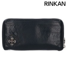 Chrome Hearts RC F ZP2 Filigree Plus Decorative Leather Wallet Men's Used a49253