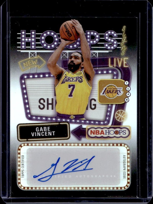 2025-26 Topps Hoops Gabe Vincent Signs Auto Autograph #HS-GV Lakers