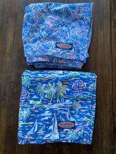 Vineyard Vines Shorts Mens Medium Sailboat Floral Swim Trunks Bathing Suit AOP