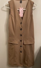 SHEIN Mod Khaki Dress- L