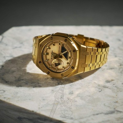Custom GA2100 Watch – “Casioak” Style Full Gold Tone | G-Shock