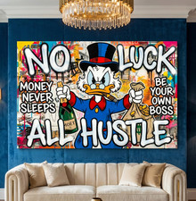 Dagobert Motivierendes Pop-Art Wandbild Acrylglas, Leinwand, Poster Graffiti