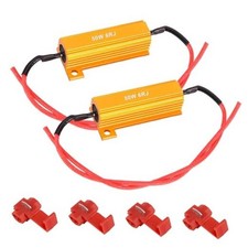 50W 6ohm LED Load Resistors, Aluminum Turn Signal Resistor Flasher 2 PCS